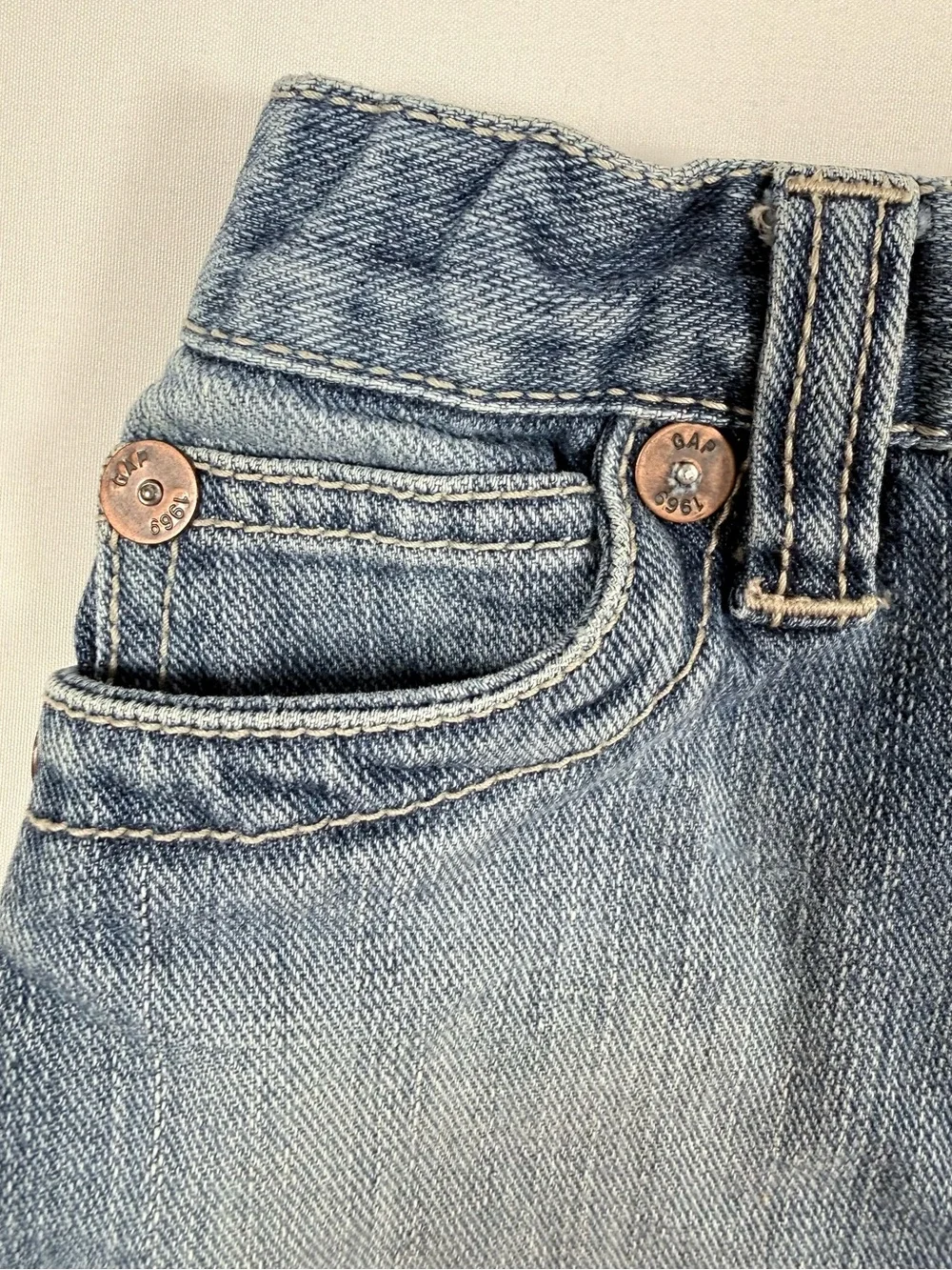 VINTAGE GAP Girls Denim Mini Skirt 18-24m Y2K Stretch Jean Skirt Western Cowgirl
